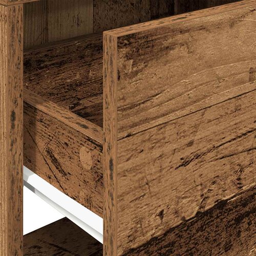  Noćni ormarići s ladicom 2 kom staro drvo 51x31x47 cm Slike