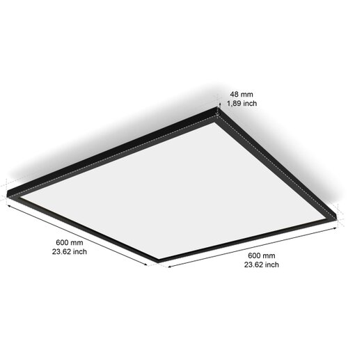 Philips LED prigu&amp;scaron;iva plafonsko svetlo Hue AURELLE LED/39W/230V 60x60 cm crno Slike