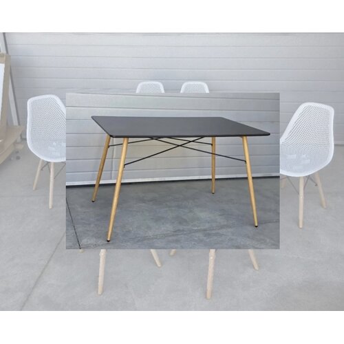 Aga Trpezarijski sto 120cm Crni Slike