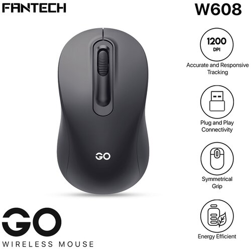 Fantech Bežični gaming mi&amp;scaron; W608 GO, Crni Slike
