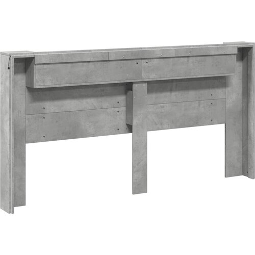  Uzglavlje Betonski sivi 200 x 16,5 x 103,5 cm Konstruirano drvo Slike
