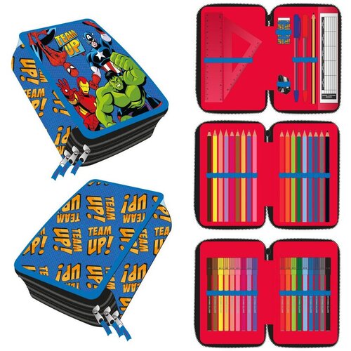 Avengers Plumier Vengadores Marvel triple Slike