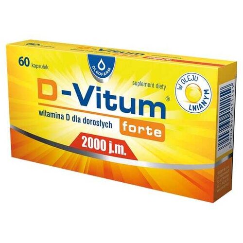 Oleofarm Vitamin D3 2000 IU D-Vitum Forte (60 kapsula) Slike