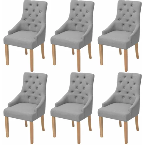  Blagovaonske stolice od tkanine 6 kom svjetlosive