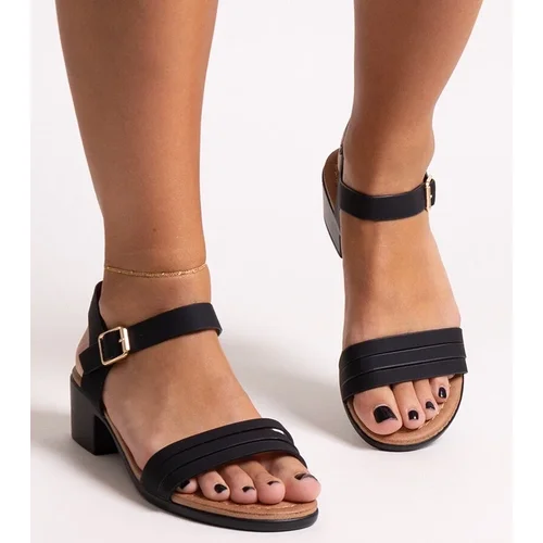 D/CEO Black sandals on a block heel Millo