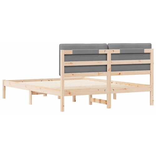  Krevetni okvir s tapiciranim uzglavljem Svijetlo siva Svjetlosiva 205.5 x 155.5 x 84.5 cm Slike