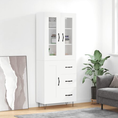 vidaXL Visoka komoda bijela 69 5x34x180 cm konstruirano drvo Cijene