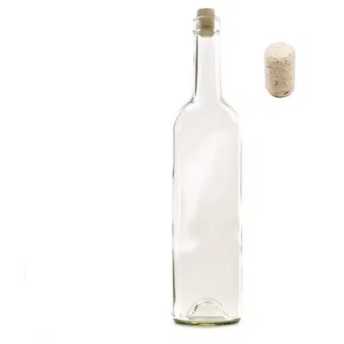  Staklena boca za vino BORDEAUX bezbojna 750 ml sa čepom Cijene
