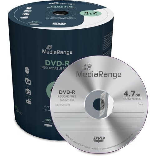 Mediarange DVD-R 4,7 GB 16x, 100 komada Cene