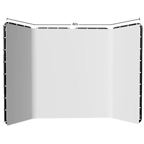 SH+ Stojalo za ozadje, prilagodljiva velikost, posebna tkanina, 240x400cm bela, (5000156787) Slike