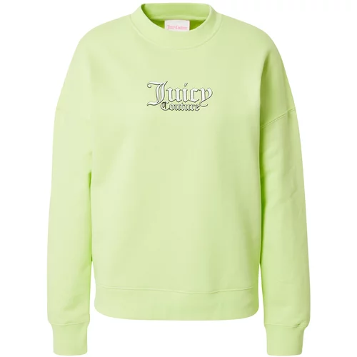 Juicy Couture Sport Sportska sweater majica 'VALENTINA' svijetlozelena / crna / bijela