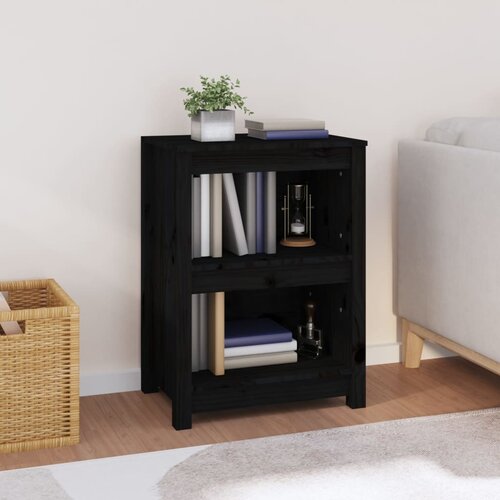 vidaXL Ormarić za knjige Crna 50x35x68 cm od masivne borovine Cijene