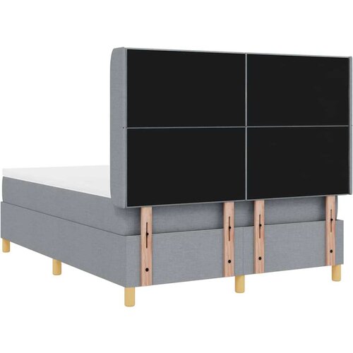 Box spring krevet Svijetlo siva 140 x 200 cm tkanina Slike