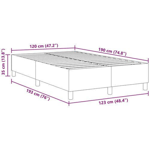  Krevetna platforma Tamno siva 120 x 190 cm Kordura tekstil Slike