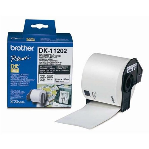 Brother traka za štampač nalepnica - DK-11202 62 x 100 mm (300 nalepnica u rolni) Slike