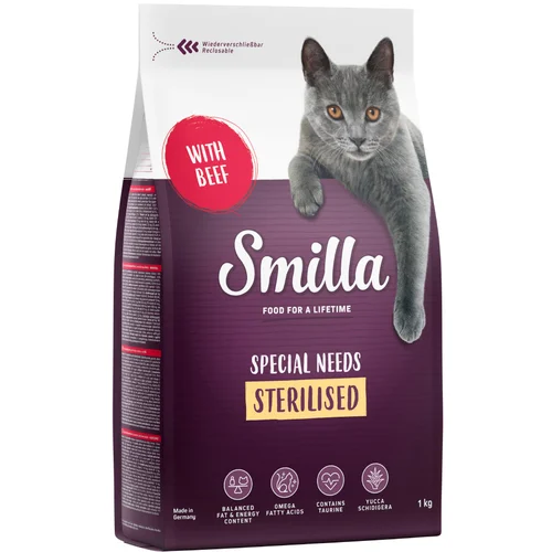 Smilla 10 % popusta! Adult Light / Sterilised - suha i mokra hrana - Sterilised s govedinom 1 kg