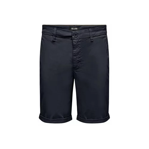 Only & Sons Kratke hlače iz tkanine 22024481 Mornarsko modra Regular Fit