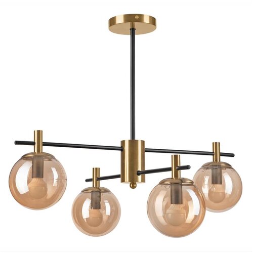  Luster na šipci LILOU 4xE14/5W/230V zlatna/crna/dimno bež Cene