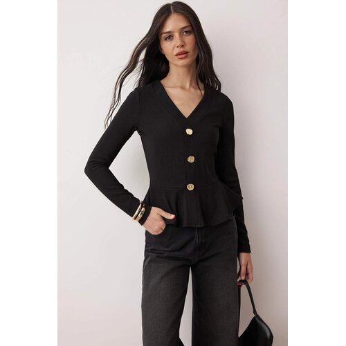 TRENDYOLMILLA ženska bluza Twoaw26Au00118, crna Cene