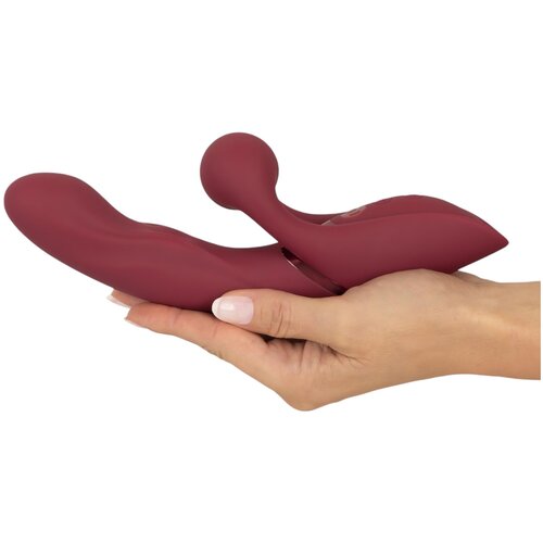 Javida 2 Function Rabbit Vibrator Vibration &amp;amp; Thumping Red Slike