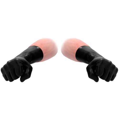 Fist It Latex Short Gloves Black Slike
