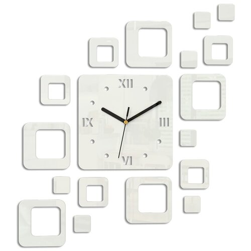  Zidni satovi ROMAN WHITE HMCNH010-white (moderni zidni sat) Slike