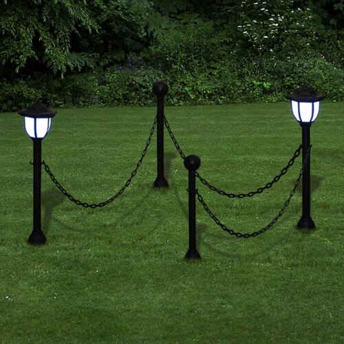 vidaXL Lanac ograda sa 2 LED solarne lampe i 2 stupa Cijene