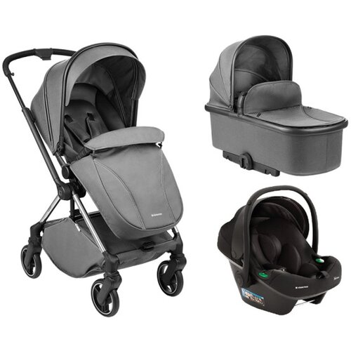 Kikka Boo kolica Lanah 3in1 premium set sa autosedištem I-Trail I-size i tvrdom korpom Grey (KKB21149 PRSET) Cene