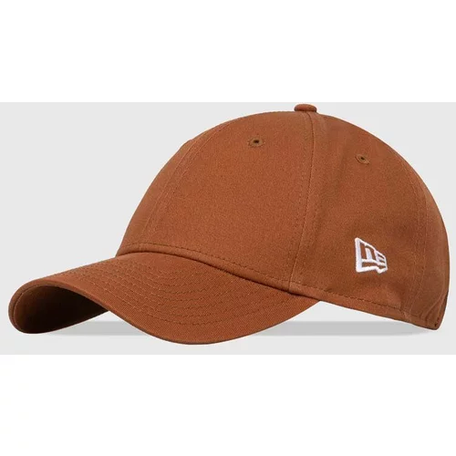 New Era Bombažna bejzbolska kapa rjava barva