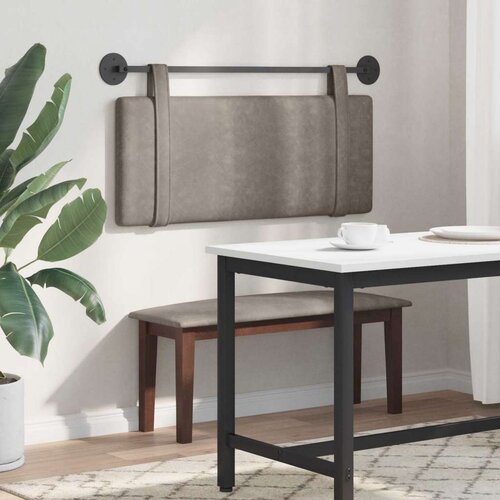  Držeće uzglavlje Zidne Sivi 110 x 55 x 5 cm Antikni PU - Sivi 100 cm bez LED Slike