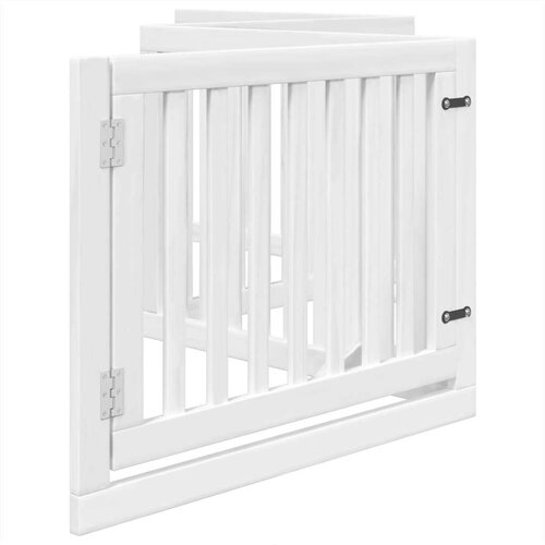 vidaXL Vrata za pse s vratašcima 4 panela sklopiva 320 cm drvo topole Cene