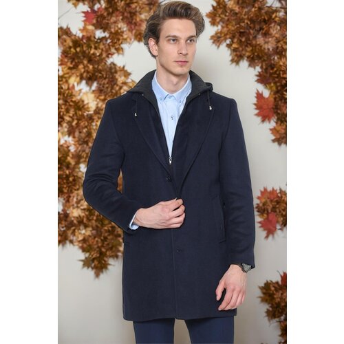 Dewberry PLT8376 MEN&amp;#039;S COAT-DARK NAVY BLUE Slike