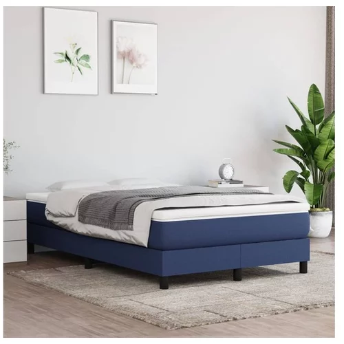  Box spring posteljni okvir modra 120x200 cm blago