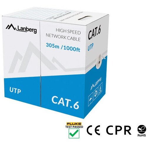 Lanberg BOBINA CAT.6 UTP 305M TOLID CU CPR + FLUK, (20754834) Cene