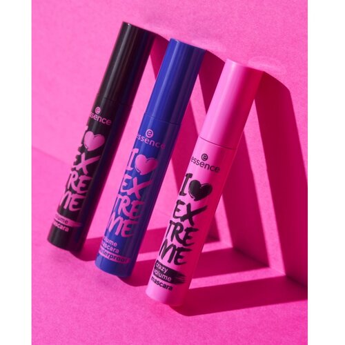 Essence I Love Extreme Volume Waterproof vodootporna maskara za volumen trepavica 12 ml nijansa Ultra Black Slike