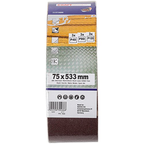 CRAFTOMAT set traka za brušenje (75 x 533 mm, 9 -dij.) Cijene