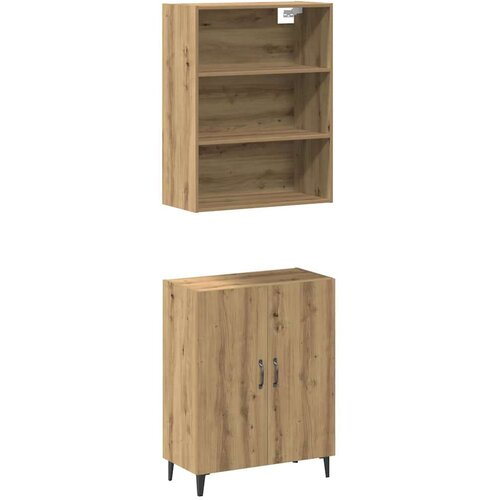 vidaXL Komoda s stensko omaro artisan hrast 60x31x60 cm inženirski les Cene