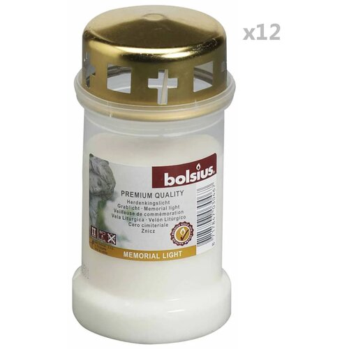 Bolsius Spominska sveča s pokrovom No 3 12 kosov prozorna, (21239262) Cene