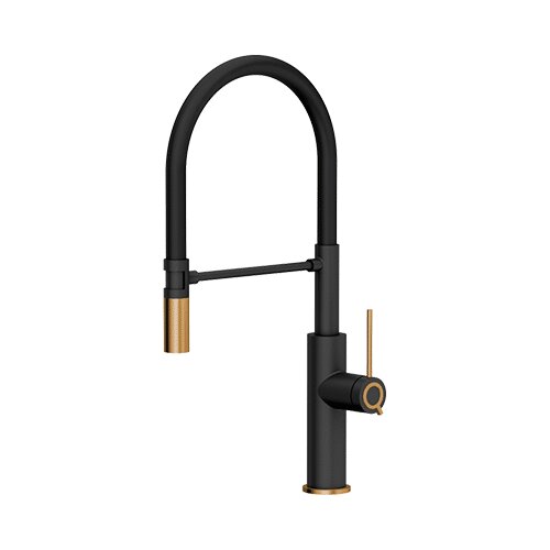 Quadron slavina GEMMA čisto crna/nano PVD bakar/crna cijev Slike