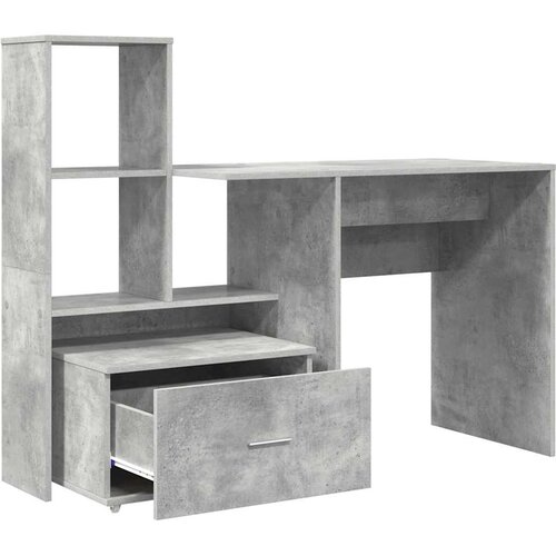  Stol Betonski sivi 131,5 x 50 x 106,5 cm Konstruirano drvo Slike