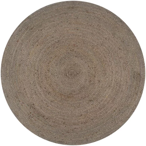  Ručno rađeni tepih od jute okrugli 120 cm sivi