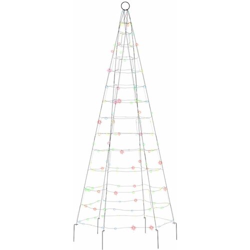  LED božićno drvce 200 LED &amp;scaron;arenih 180 cm Slike