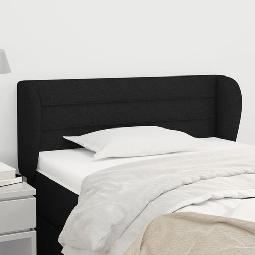 vidaXL Uzglavlje s ušima crno 83x23x78/88 cm od tkanine Cijene
