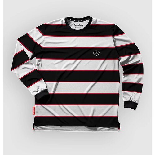 Loose Riders Baseline Long Sleeve Jersey black white Cene