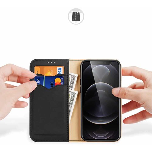 Dux ducis Hivo bookcase torbica od prave kože za iPhone 13 Pro Slike