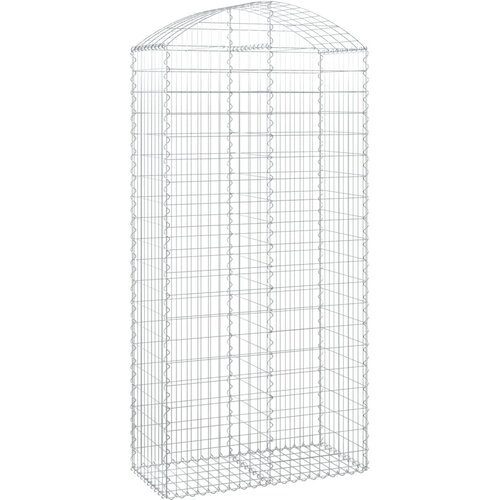  Gabionska ko&amp;scaron;ara s lukom 100x50x200/220 cm pocinčano željezo Slike
