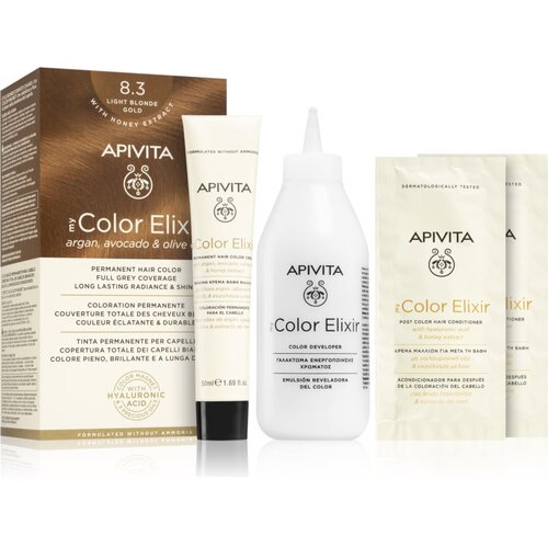 Apivita My Color Elixir barva za lase brez amoniaka odtenek 8.3 Light Blonde Gold Cene
