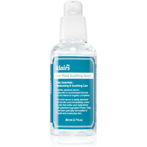 Klairs Rich Moist Soothing Serum umirujući serum za lice s hidratantnim učinkom 80 ml Slike