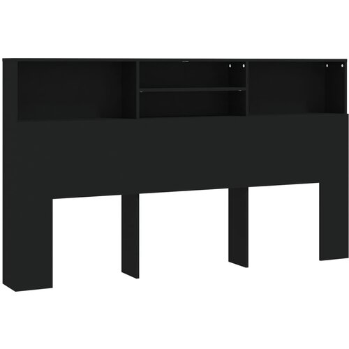 Maison Chic vzglavna omarica - nočna omarica - posteljna omarica črna 180x19x103,5 cm, (21705278) Slike