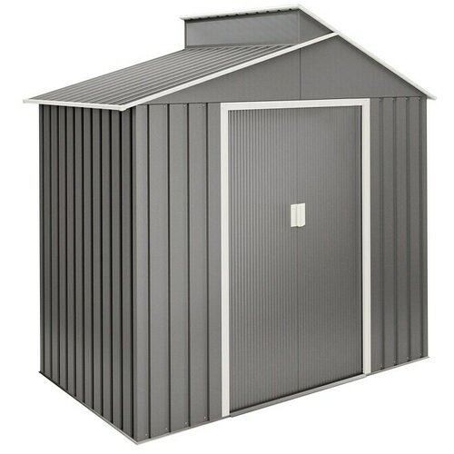 Hoggar Spremište Nuuk V3 (Vanjska dimenzija uklj. krovni prevjes (Š x D): 220 x 129 cm, Čelik, Zelena, Baza: 2,84 m²) Cijene